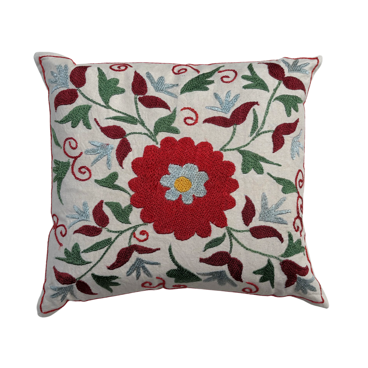 Hand Embroidered Suzani Cushion -12