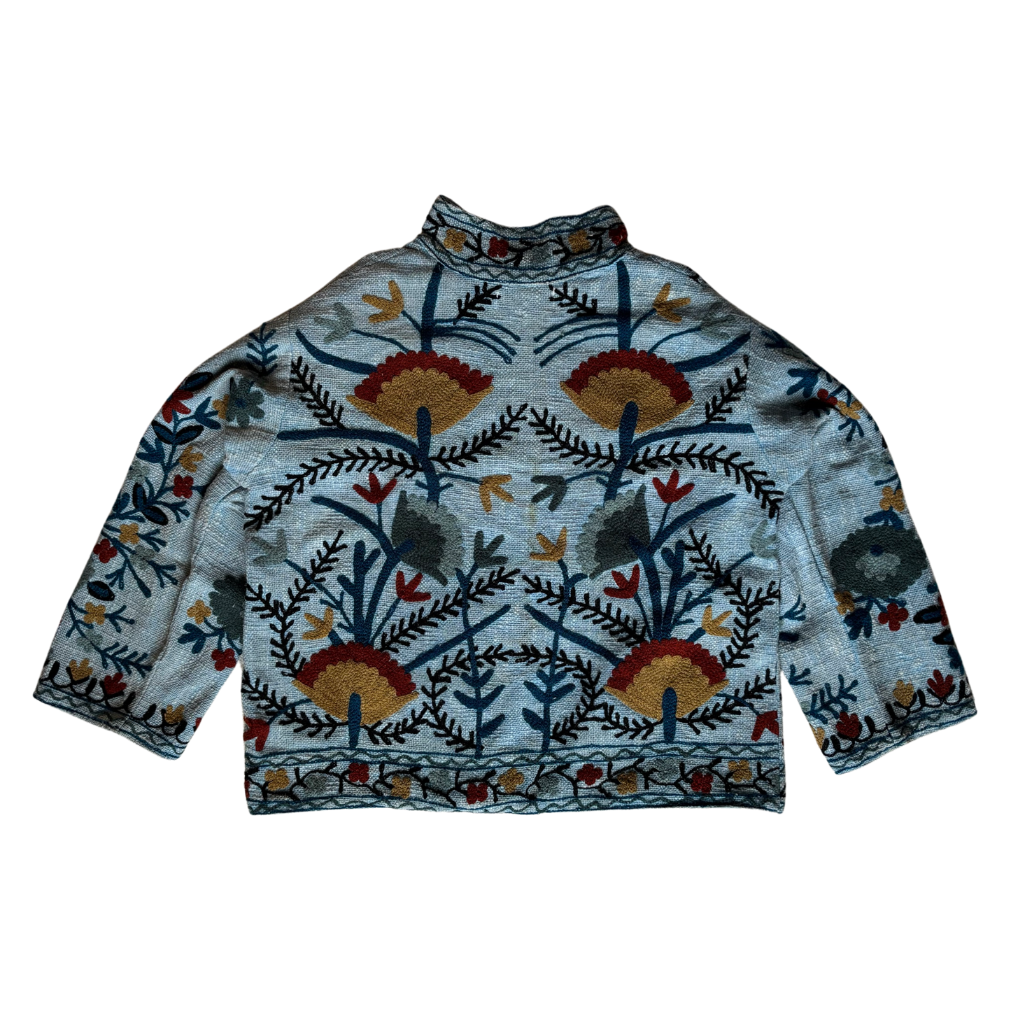 Short Suzani Jacket - Blue