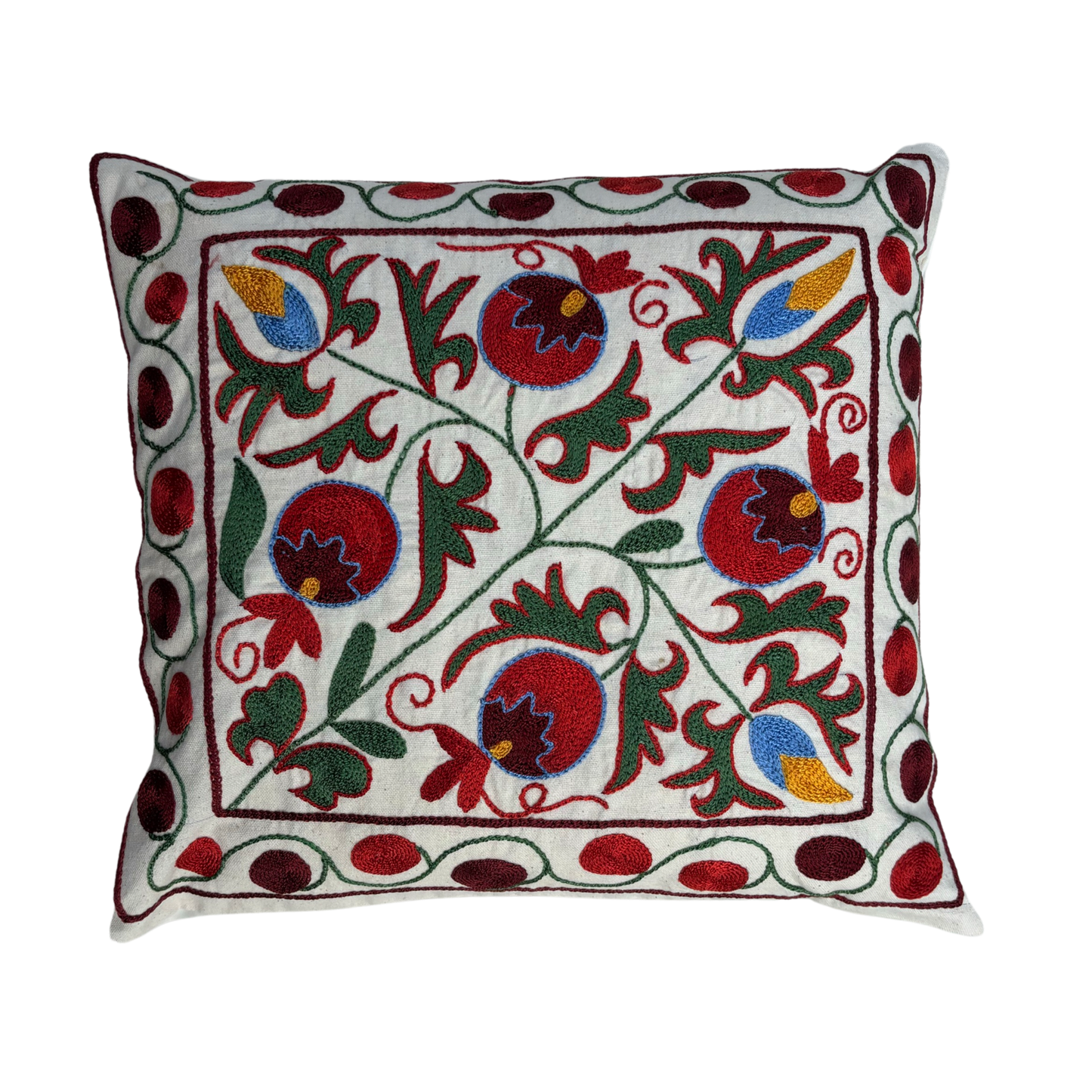 Hand Embroidered Suzani Cushion -09