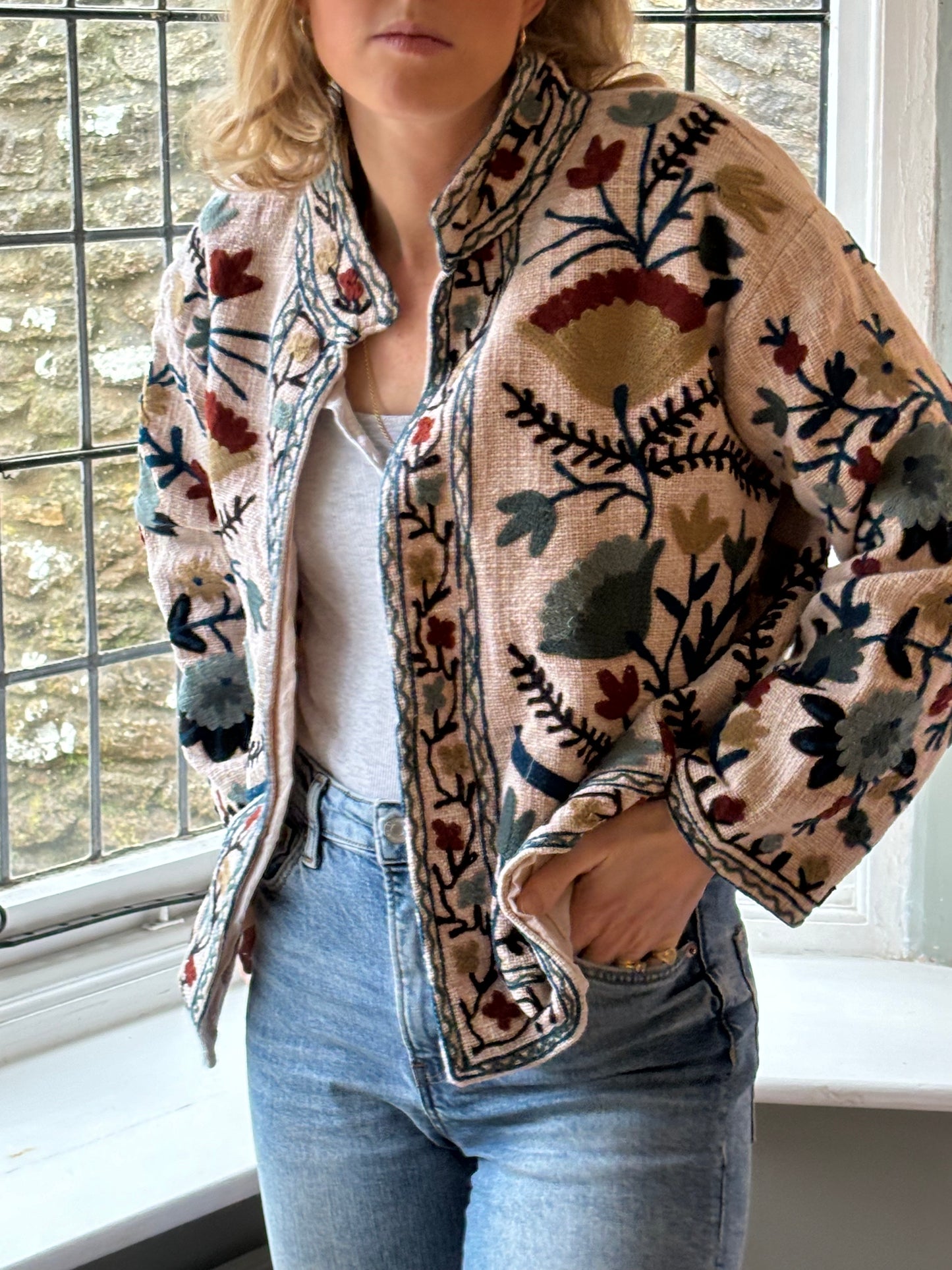 Short Suzani Jacket - Caramel