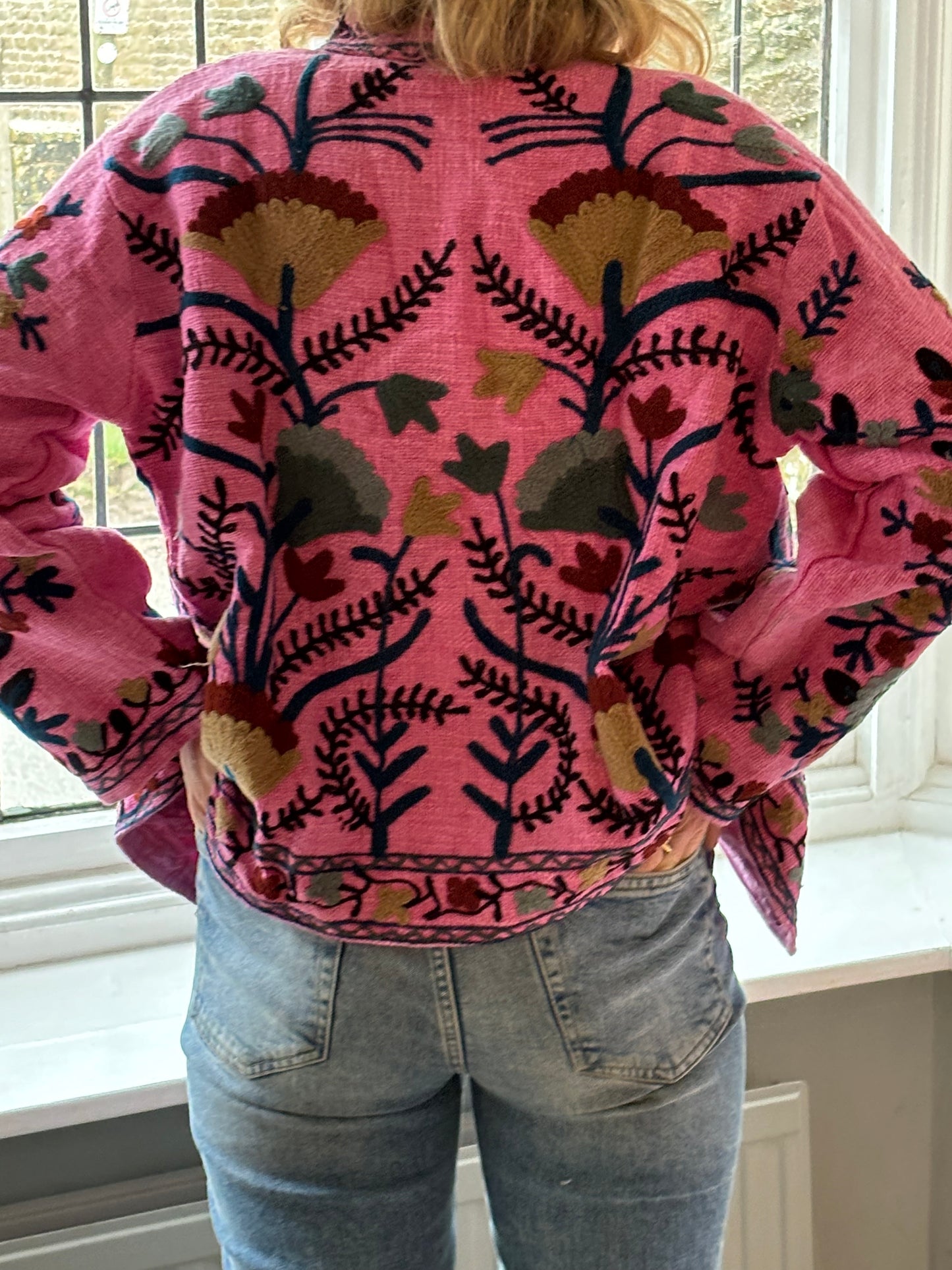 Short Suzani Jacket - Pink