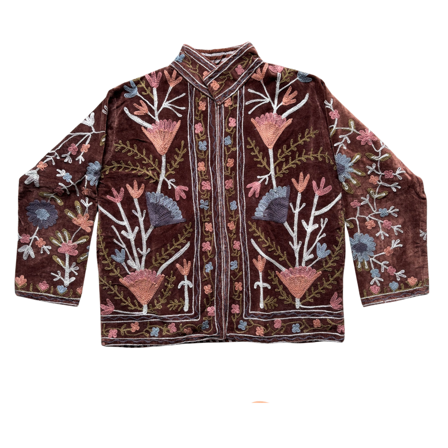 Velvet Suzani Jacket - Chocolate