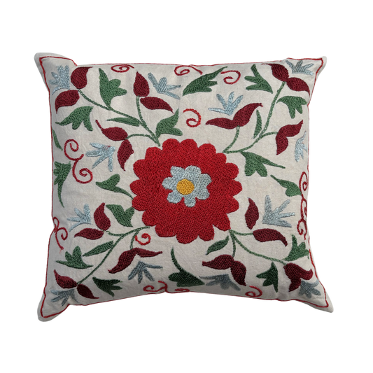 Hand Embroidered Suzani Cushion -12