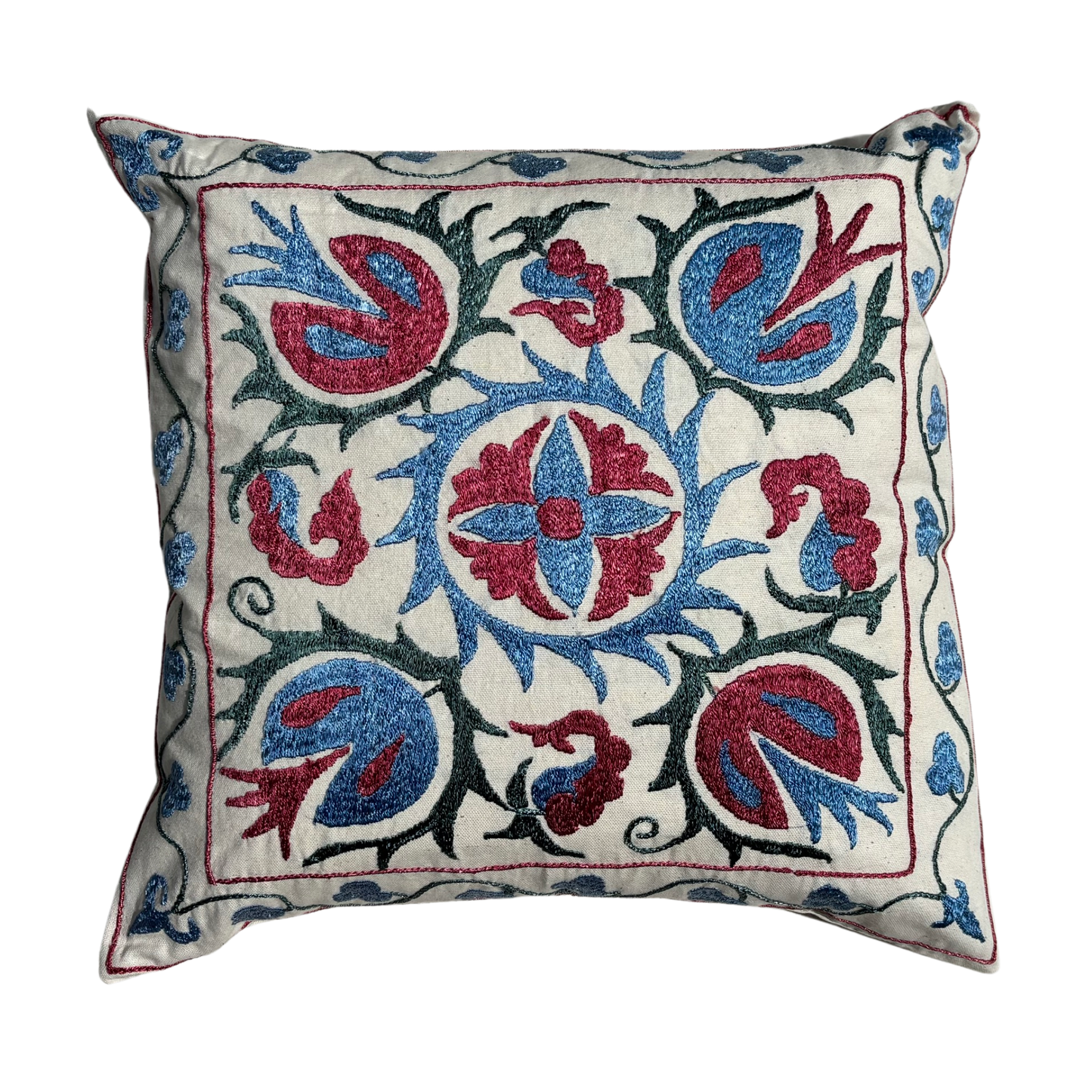Hand Embroidered Suzani Cushion -10