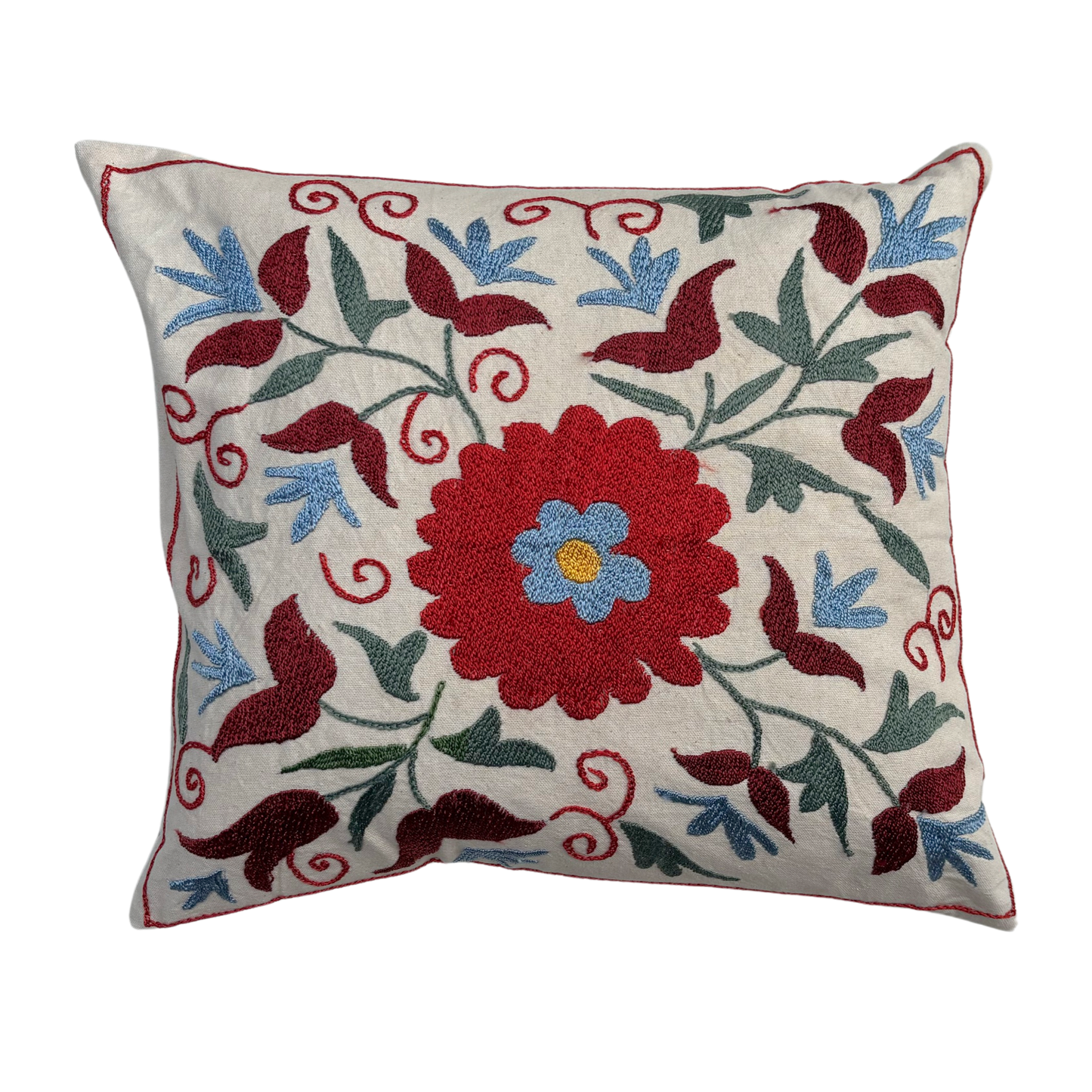 Hand Embroidered Suzani Cushion -11