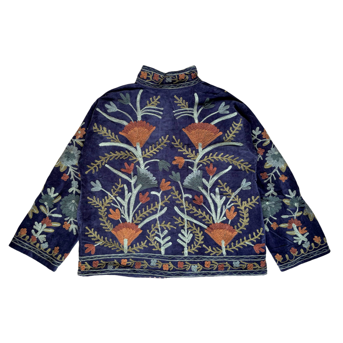 Velvet Suzani Jacket - Navy