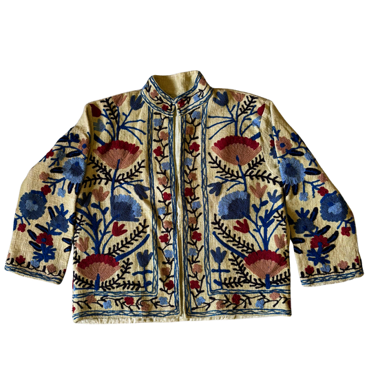 Short Suzani Jacket - Avocado