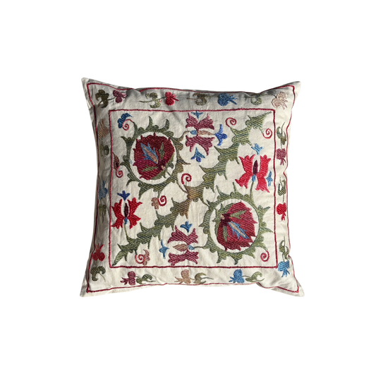 Hand Embroidered Suzani Cushion -13