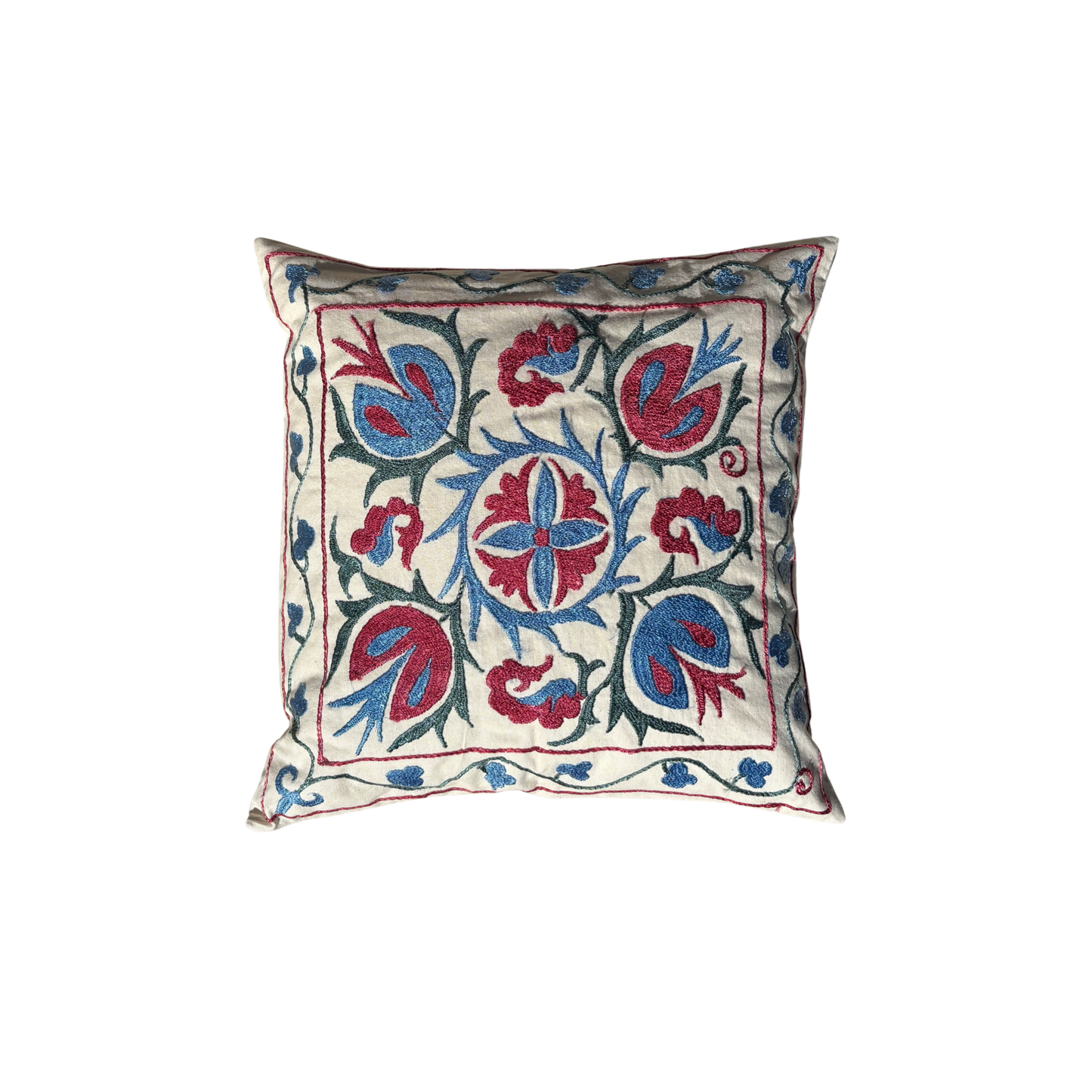 Hand Embroidered Suzani Cushion -14