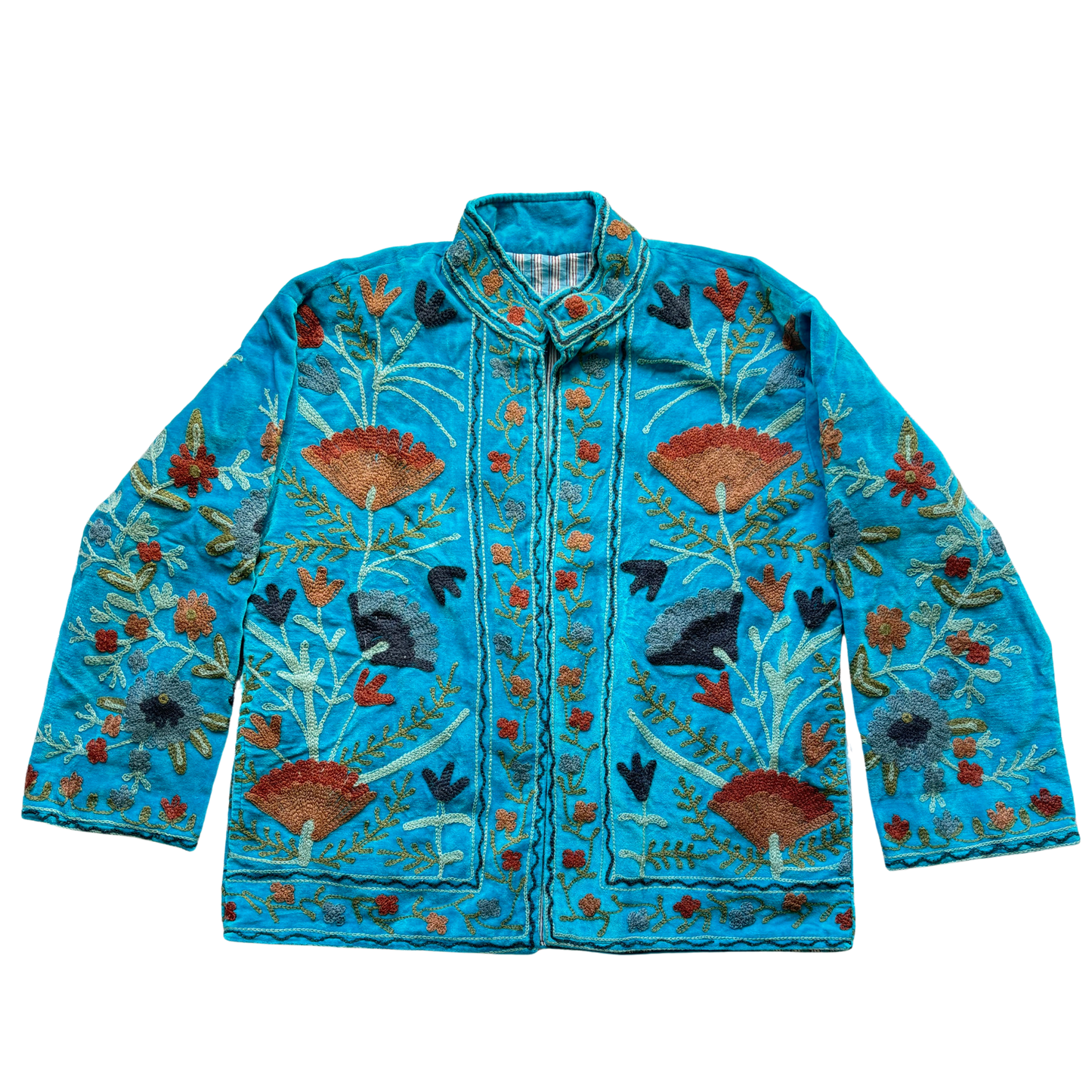 Velvet Suzani Jacket - Turquoise