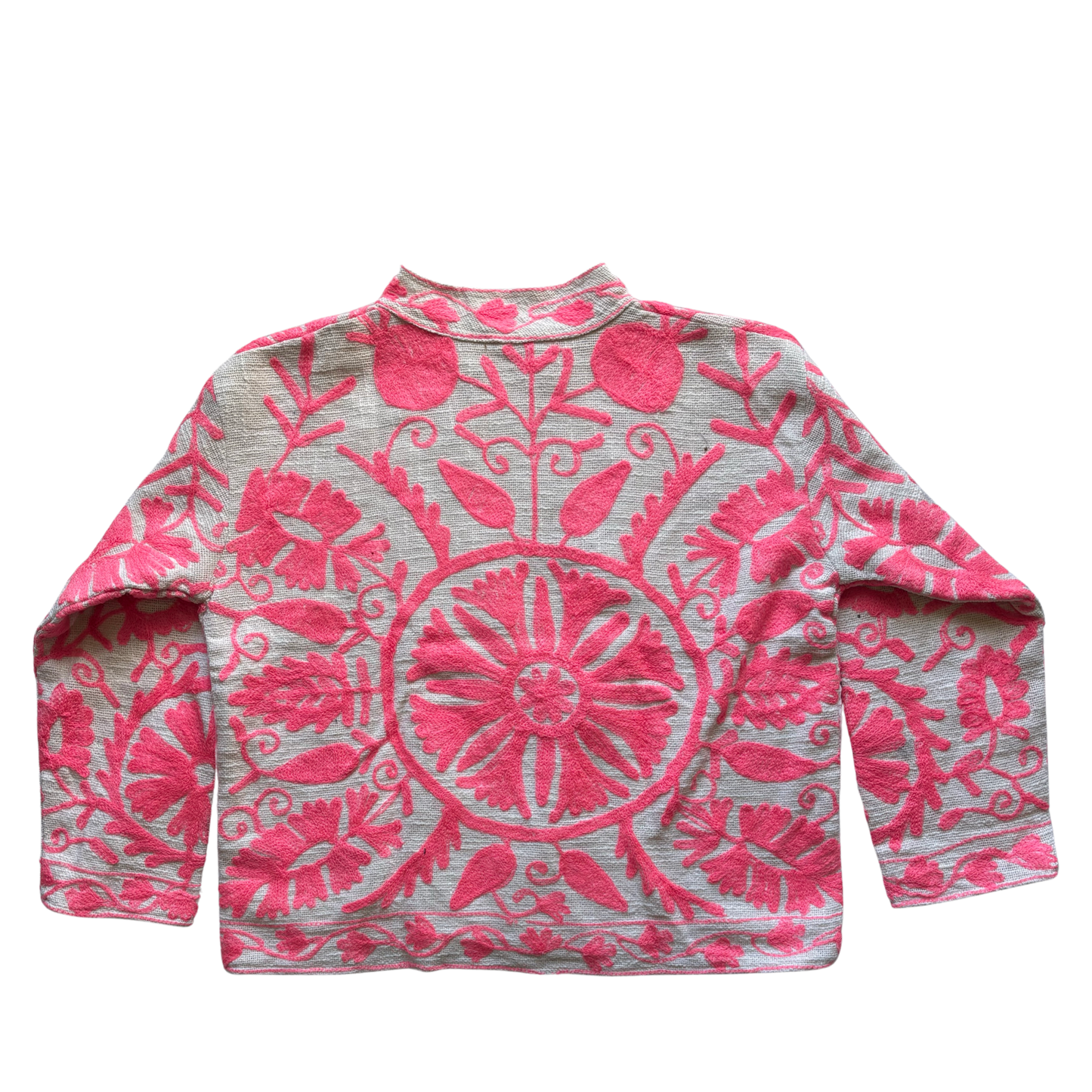 Short Suzani Jacket - Bright Pink