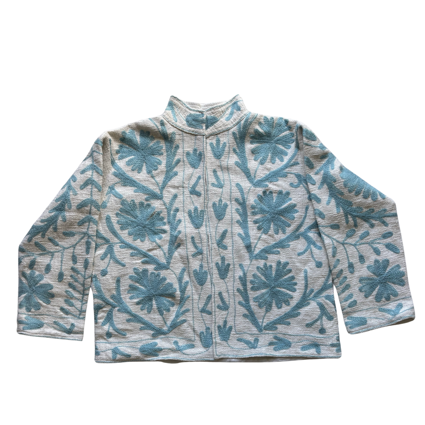 Short Suzani Jacket - Light Blue