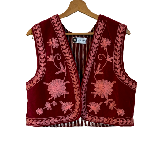 Velvet Vest - Red