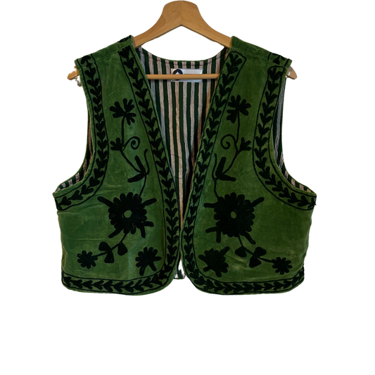 Velvet Vest - Green