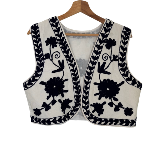 Velvet Vest - White